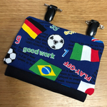 クリップ付き☆移動ポケット☆サッカー国旗☆