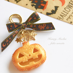 ★ハロウィン限定★ ジャック・オ・ランタン☆パンプキンパイのバッグチャーム