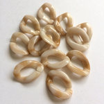 18個 22×16mm アクリルパーツ チェーンパーツ ライトブラウン