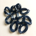 18個 22×16mm アクリルパーツ チェーンパーツ ブルー