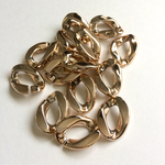 10個 23×16mm アクリルチェーンパーツ ゴールド
