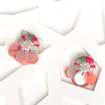 "Soap bubble"   刺繍ピアス pink