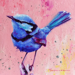 ○ 油絵・フレーム付き ○ - Square S -Wild bird 01- 