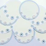 メッセージカード サークル❁︎10枚❁︎スワロフスキー blue & white