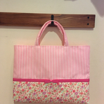 《tt3270様オーダー品》花柄×ピンクストライプ♡リボン セット【入園・入学】