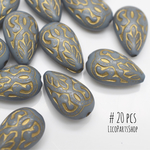 Drop beads Bluegrey 