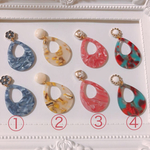 秋色 アクリル べっ甲風パーツのピアス イヤリング 各種