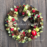 Xmas◇クリスマスリース◇りんごと青りんごの木の実リース