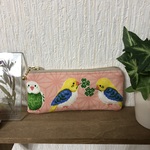 可愛いインコのキーケース