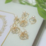 再販☆さくらのヘアピアス（スクリューピン