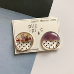 dot × purple × flower
