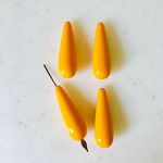 Vintage Mastard Yellow Teardrop Beads