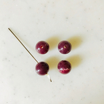 Vintage Bordeaux White Flake 10mm Beads 《785》