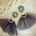 大ぶりチュールピアス♡イヤリング