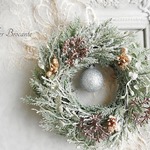 ♪ナチュラルシンプルなクリスマスミニリース♪クリスマススワッグ・インテリア雑貨♪