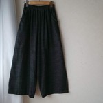 ＊再販＊やや薄手･起毛コットンツイルのテーパードワイドパンツ　チャコールグレー