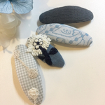 NEW! ミナペルホネンஐ skipお花の刺繍 パッチンピン 4点セット ⑅◡̈*キッズ&ベビー✦ฺプレゼントにも