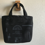 帆布 小さなトートバッグ 黒