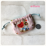 [再販] ♡ネコちゃんのmini miniまる巾着袋 