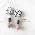 ❇️大ぶりカボションピアス/イヤリング