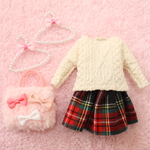 リカちゃん 服 ★送無★起毛スカート♡チェック①♡