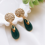 揺れる✴︎グリーンドロップ ハンマーピアス