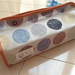 BOXティッシュケース　大きなドット（オレンジ）　