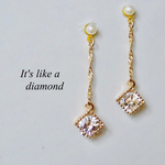 貼るピアス❇︎揺れるピアス❇︎ジルコニア❇︎パール❇︎シールピアス
