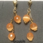 Boucles d'oreilles orange　－オレンジのピアスー　ピアス（イヤリング）