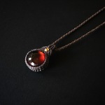 ヘソナイトガーネット macramé ペンダント