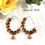  🍁Autumn color pierce🍁ビーズもりもり&カーネリアンピアス