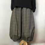 バルーンガウチョ(グレンチェック ブラウン系)
