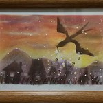 パステルアート　つばめからの贈り物