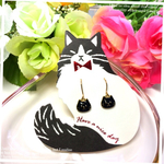 [再販売] 黒にゃんこ❤︎ぷっくりピアス