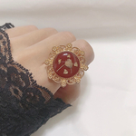 red かすみ草リング