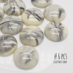 6個 ＊ Whitemarble ＊ cabochon