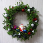 早割価格　サンタクロースのクリスマスリース②