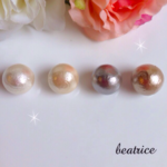 【再販】16mm 大粒コットンパールピアス