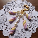【No.21】マシュマロキーホルダー ジャラジャラver.