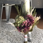 パンパスグラスの入ったピンク系ドライフラワーブーケ