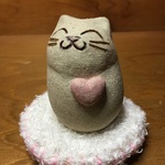 ピンクハート💕福招きネコだるま 座布団付き