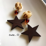 ファー☆星ピアス