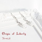 4月誕生石セール♪クラック水晶とシルバーが輝くピアス・イヤリング(ペア販売) sp-6p