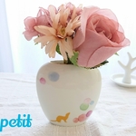 フェレット柄のポップな花器