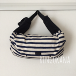 ２WAY エルゴカバー 帆布ボーダー×シンプルネイビー