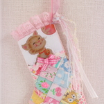 hana*ハンドメイド★レトロアニマル★パステルパッチクリスマスブーツ♪ねこちゃん