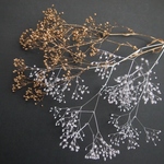 大地農園かすみ草プリザーブドフラワー　ゴールド&シルバー