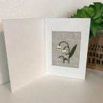 刺繍のメッセージカード    スノーフレーク