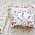 ♡リバティ イルマ（ピンク×パープル）のコンパクトおむつポーチ♡