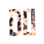 BSC-548-G【2個入り】セルロイドレクタングルペンダント,Acetate Celluloid Rectangula